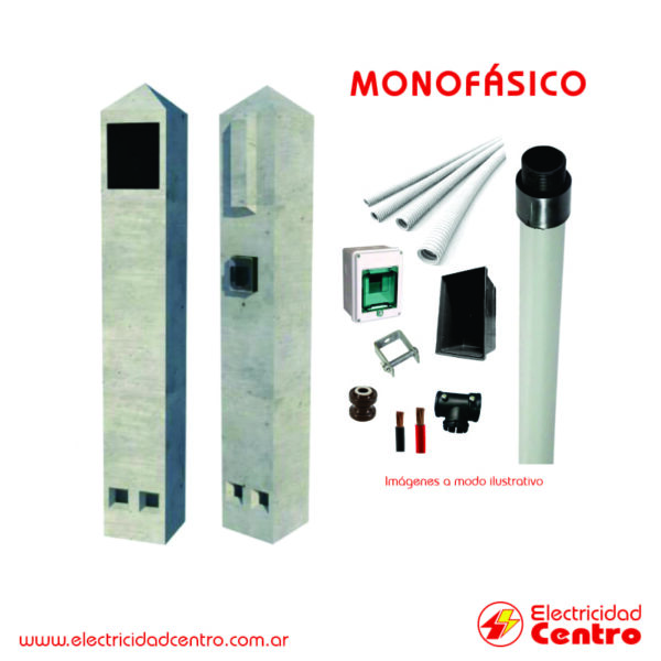 Kit Pilar monofasico PREMOLDEADO 2 - Electricidad Centro