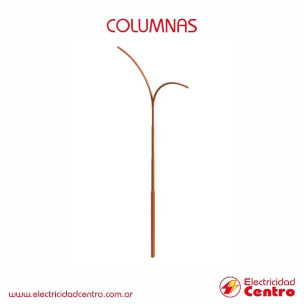 COLUMNA CON BRAZO DOBLE CURVA ECENTRO - Electricidad Centro 1