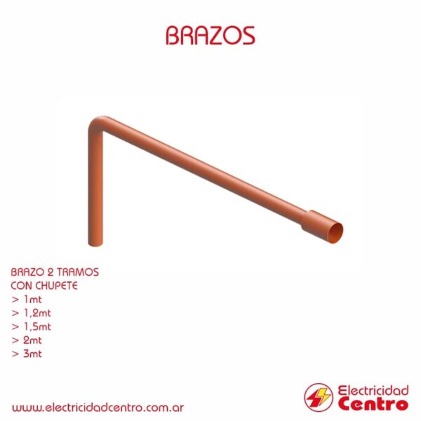 BRAZO 2 TRAMOS CON CHUPETE 2 - Electricidad Centro