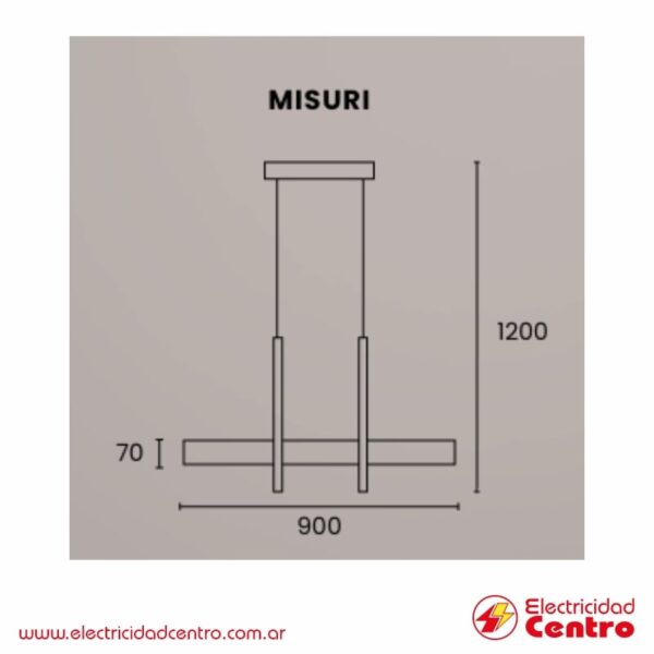 Colgante DABOR MISURI 40w 3000k Cod 27153 - Electricidad Centro 4-min