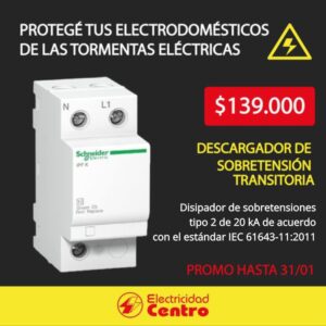 Descargador de Sobretensión Transitoria Schneider Electric IPF 20 20 KA 340V 1P+N - Electricidad Centro 1