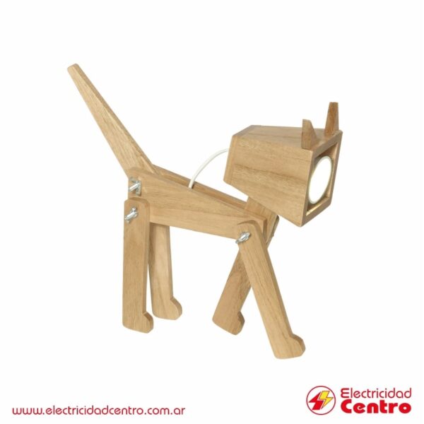 Velador Gato Articulado CARILUX de Madera - Cod. 27255 - Electricidad Centro 1-min