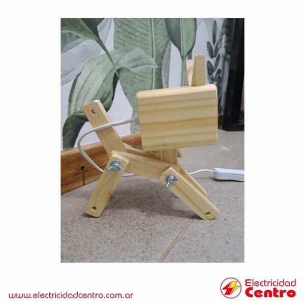 Velador Gato Articulado CARILUX de Madera - Cod. 27255 - Electricidad Centro 2-min