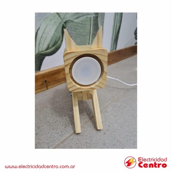 Velador Gato Articulado CARILUX de Madera - Cod. 27255 - Electricidad Centro 3-min